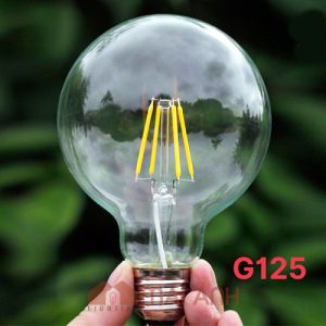 Bóng đèn led G125 4W vỏ trong trang trí bàn ăn đẹp mắt