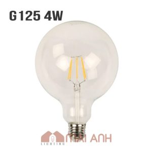 Bóng đèn led G125 4W vỏ trong trang trí bàn ăn đẹp mắt