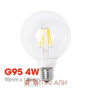 Bóng đèn led G95 4W vỏ trong