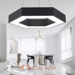 Đèn LED thả trần hình lục giác ánh sáng trắng vỏ đen – một chế độ sáng