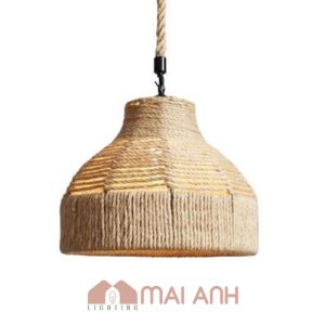 Đèn chao quấn dây thừng H30cm treo trần tiệm bánh ngọt Puca