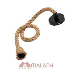 Đèn dây thừng mẫu đơn trang trí không gian ẩm thực phóng khoáng