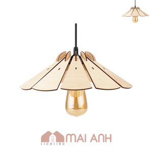 Đèn gỗ thả trần kiểu chữ V decor tiệm 9X Studio chuyên chụp hình Bầu, Bé yêu và Gia đình