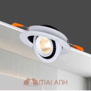 Đèn led âm trần downlight xoay góc dùng chiếu sáng trong phòng