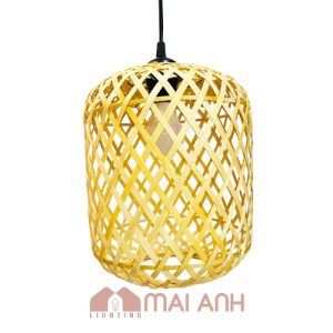 Đèn lồng nan tre đan thả trần decor quán mì Quảng, bún đậu mắm tôm Quận 12