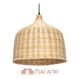 Đèn mây tre loại cổ chai, chuông mây đan 50x50 cm decor nổi bật