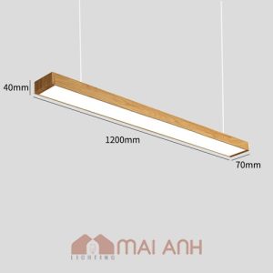 Đèn thả hộp gỗ trang trí văn phòng 120cm