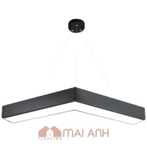 Đèn thả văn phòng kiểu xương cá làm theo yêu cầu D400mm mặt nhôm 76x35mm