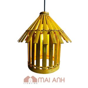 Đèn tre kiểu ngôi nhà mini decor công trình thiết kế khu du lịch dân dã