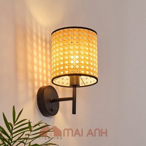 Đèn tường mắt cáo đan size D25cm chiếu sáng căn nhà mang phong cách cổ điển