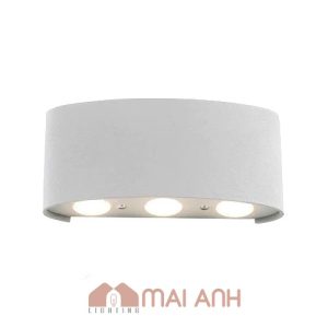 Đèn vách led hắt 6 tia hai đầu trên dưới bo cạnh decor phòng khách