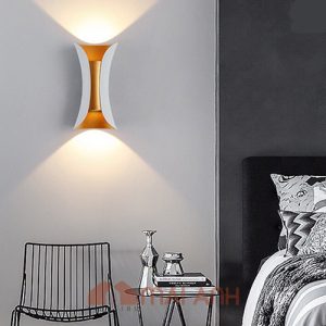 Đèn vách loe hai đầu vỏ đen, vỏ trắng decor căn hộ sang trọng