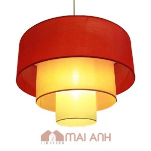 Đèn vải phối màu nổi bật 3 tầng decor nhà hàng, sảnh văn phòng cao cấp