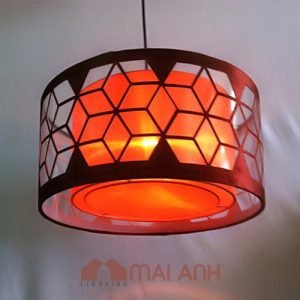 Đèn vải trụ tròn decor nhà chùa thanh tịnh, an yên