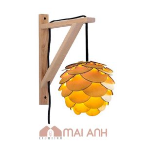 Giá kê gỗ gắn tường treo đèn decor thiết kế tối giản, dễ dàng thi công