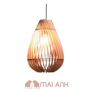 Đèn gỗ kiểu tổ chim phù hợp decor các công trình thiết kế dân dã, mộc mạc