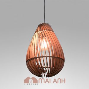 Đèn gỗ kiểu tổ chim phù hợp decor các công trình thiết kế dân dã, mộc mạc