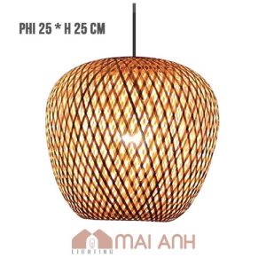 Đèn lồng mây tre thủ công mỹ nghệ Fi25 trang trí nhà hàng truyền thống