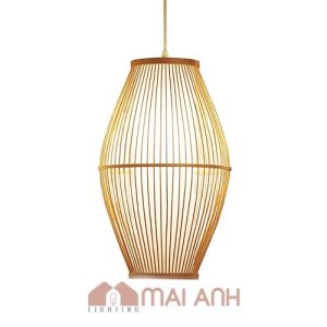 Đèn tăm tre hình oval lồng nhựa trang trí tiệm An Nhiên Spa phường Thới An