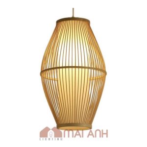 Đèn tăm tre hình oval lồng nhựa trang trí tiệm An Nhiên Spa phường Thới An