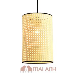 Đèn mây mắt cáo hình trụ D20 H30 cm trang trí thông tầng