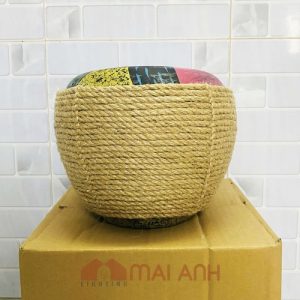 Bình Hoa Bện Dây Thừng - Gia Công Theo Đơn Đặt Hàng