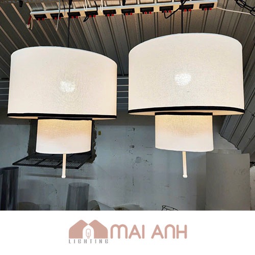 Đèn Vải Hai Tầng Kín Đáy Thả Trần Bàn Ăn Căn Hộ Tại Đức Trọng
