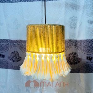 Đèn Tua Rua Đan Thủ Công Dây Thừng Phong Cách Vintage
