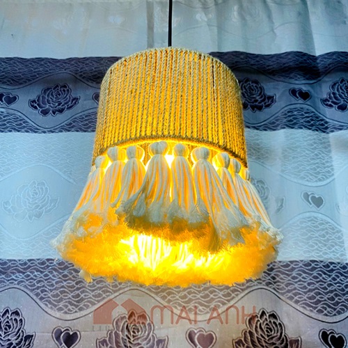 Đèn Tua Rua Đan Thủ Công Dây Thừng Phong Cách Vintage